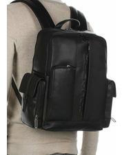 PIQUADRO STEVEN Rucsac din piele pentru laptop de 15,6". negru - Serviete birou - 6
