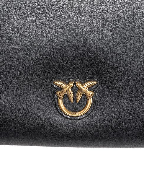 FLAT CLASSIC Poșetă cu curea de umăr din lanț aur negru-vechi - Genți femei