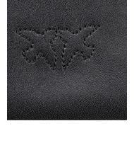 PINKO FLAT CLASSIC Poșetă cu curea de umăr din lanț aur negru-vechi - Genți femei - 5