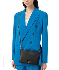 PINKO FLAT CLASSIC Poșetă cu curea de umăr din lanț aur negru-vechi - Genți femei - 6