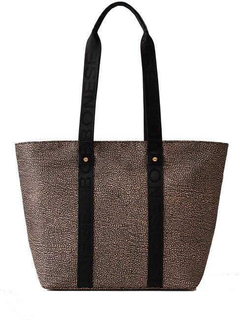 SHOPPER MEDIUM ECO LINE Punga de cumparaturi OP / NATURAL / NEGRU - Genți femei