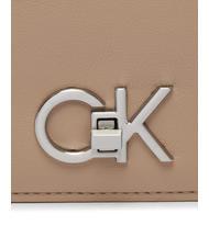 CALVIN KLEIN RE-LOCK DOUBLE GUSETTE Pochetă de umăr nurca argintie - Genți femei - 4
