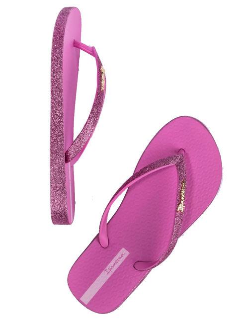 MAXI GLOW Papuci flip-flop liliac/roz sclipitor - Pantofi femei