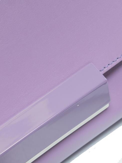 LILY Pocheta din piele cu curea de umar glicine - Genți femei