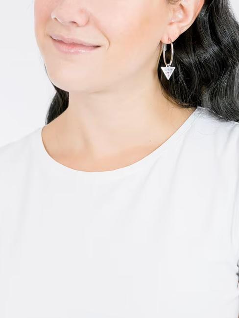 HULA HOOPS Cercei din oțel SILVER - Cercei