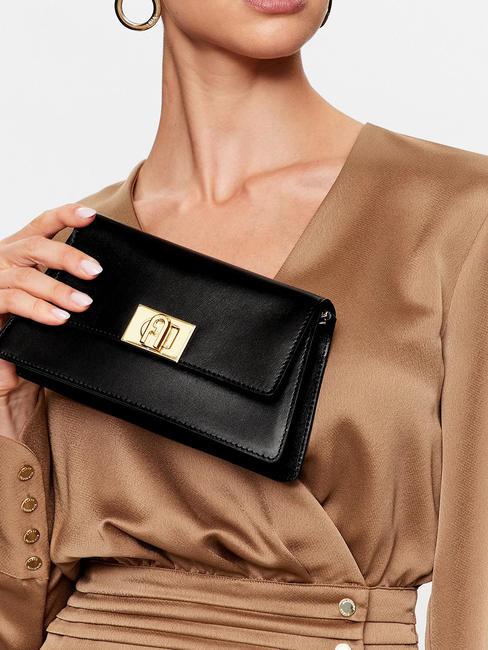 ZOE Geanta cadru cu lant negru - Genți femei