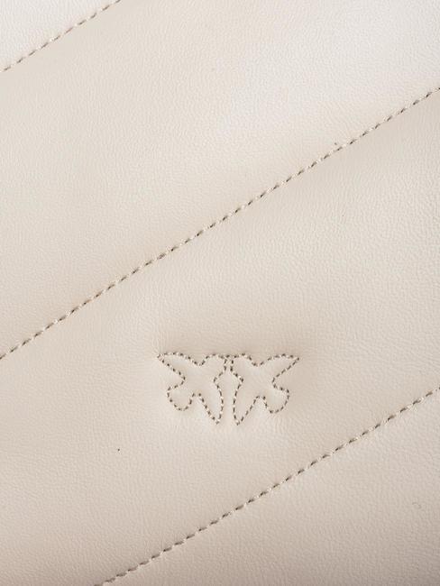 CLASSIC LOVE PUFF Geanta din piele Nappa mătase alb-aur antic - Genți femei