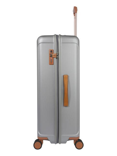 CAPRI Cărucior mare cu port USB SILVER - Trolere rigide