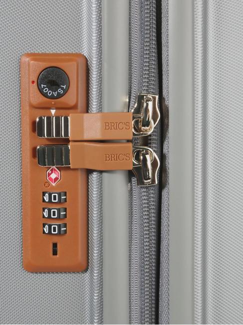 CAPRI Cărucior mare cu port USB SILVER - Trolere rigide