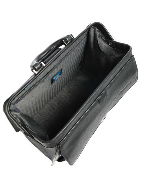 BLACK SQUARE Geanta Doctor din piele, suport PC 13". negru - Serviete birou