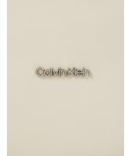 CALVIN KLEIN ELEVATED SOFT Geantă mare de umăr ecru &icirc;nchis - Genți femei - 3