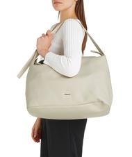 CALVIN KLEIN ELEVATED SOFT Geantă mare de umăr ecru &icirc;nchis - Genți femei - 4
