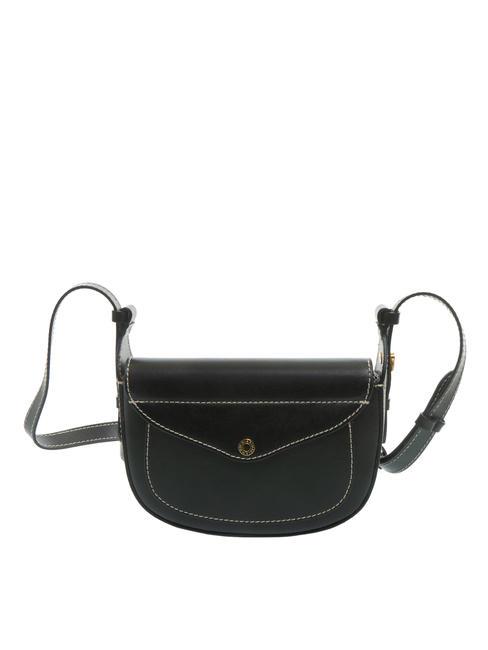 SANDY Geanta de umar din piele negru - Genți femei