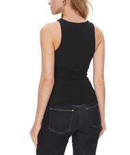 GUESS ROUND GUENDALINA Top cu logo-ul frontal jetbla - tricou - 2