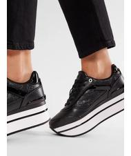 GUESS HANSIN Adidași &icirc;nalți Negru / negru - Pantofi femei - 8