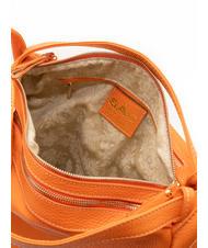 LESAC TRIO Rucsac din piele ciocanita portocale - Genți femei - 9