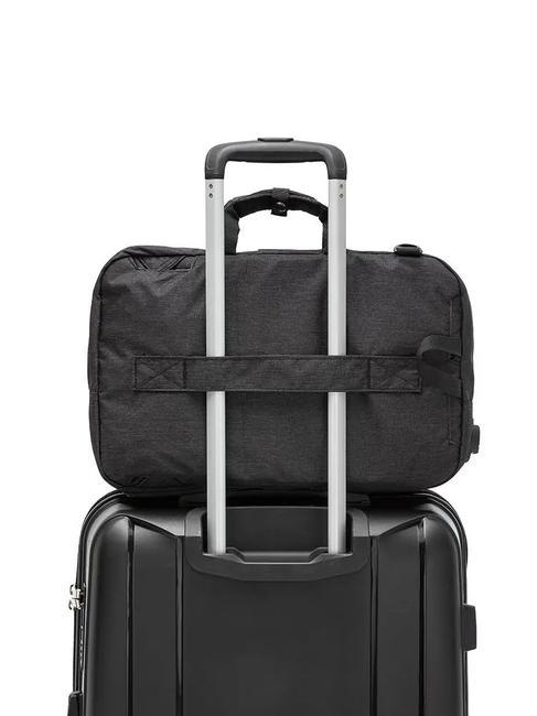 MILLENNIUM Geanta rucsac cu 3 fermoare, suport laptop de 15,6". negru - Serviete birou