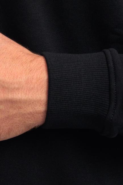 MENDIL Hanorac cu g&acirc;t crew negru2 - hanorace