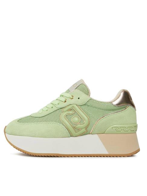 DREAMY 02 Adidași cu platformă verde deschis/aur deschis - Pantofi femei