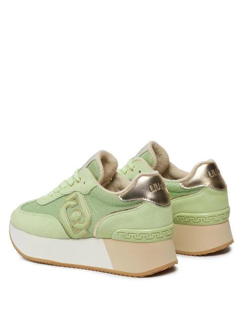 DREAMY 02 Adidași cu platformă verde deschis/aur deschis - Pantofi femei