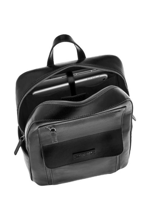 ALBERTO Rucsac pentru laptop de 13", din piele ruteniu mat negru / &icirc;ntunecat - Rucsacuri pentru laptop