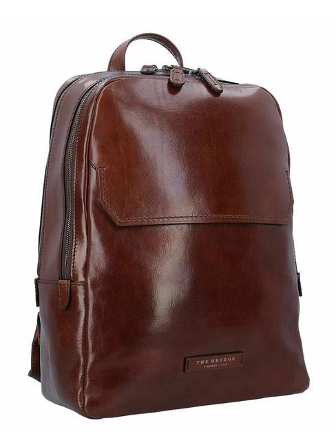 WILLIAMSBURG Rucsac din piele pentru laptop de 15,6". maro 14/ruteniu paladiu - Rucsacuri pentru laptop