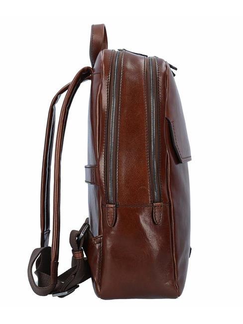 WILLIAMSBURG Rucsac din piele pentru laptop de 15,6". maro 14/ruteniu paladiu - Rucsacuri pentru laptop