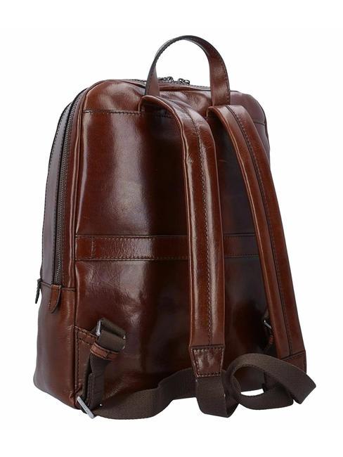 WILLIAMSBURG Rucsac din piele pentru laptop de 15,6". maro 14/ruteniu paladiu - Rucsacuri pentru laptop