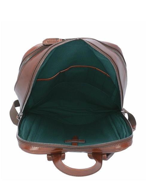 WILLIAMSBURG Rucsac din piele pentru laptop de 15,6". maro 14/ruteniu paladiu - Rucsacuri pentru laptop