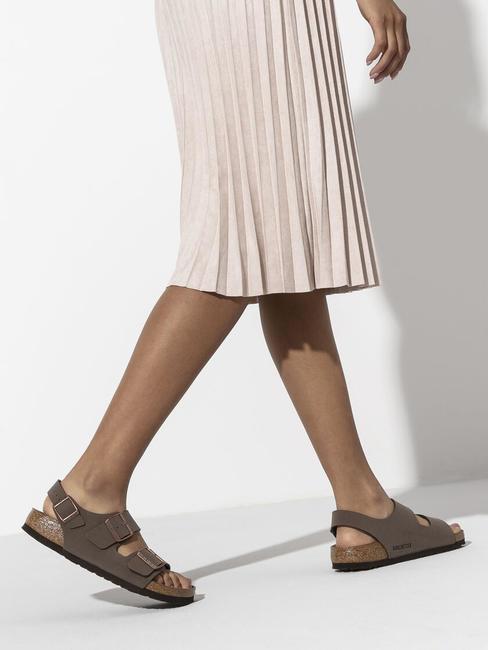 MILANO Papuc de sandale Birko-Flor mocca - Pantofi unisex