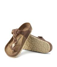 BIRKENSTOCK GIZEH Flip-flops din piele coniac - Pantofi unisex - 7