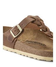 BIRKENSTOCK GIZEH Flip-flops din piele coniac - Pantofi unisex - 6