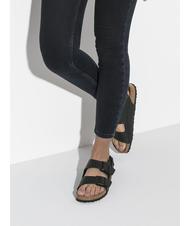 BIRKENSTOCK MILANO Sandale papuci Birko-Flor negru - Pantofi unisex - 6