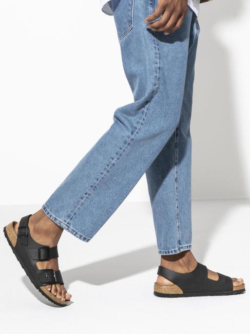 MILANO Sandale papuci Birko-Flor negru - Pantofi unisex