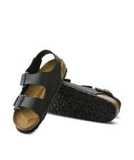 BIRKENSTOCK MILANO Sandale papuci Birko-Flor negru - Pantofi unisex - 5
