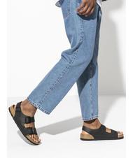 BIRKENSTOCK MILANO Sandale papuci Birko-Flor negru - Pantofi unisex - 7