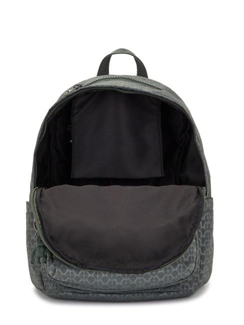 DELIA M Rucsac semn în relief verde - Genți femei