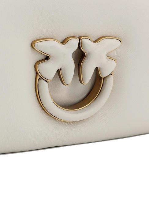 LOVE CLICK PUFF Mini geanta de umar din piele culoare alb + bloc alb - Genți femei