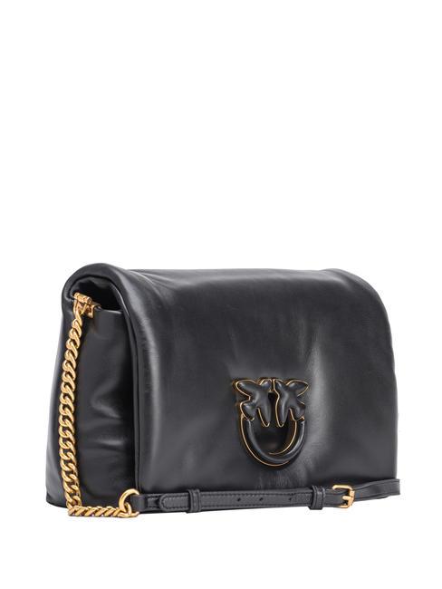 LOVE CLICK PUFF CLASSIC Geanta de umar din piele culoare bloc de limuzină neagră - Genți femei