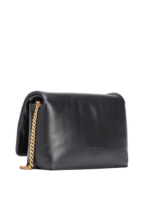 LOVE CLICK PUFF CLASSIC Geanta de umar din piele culoare bloc de limuzină neagră - Genți femei