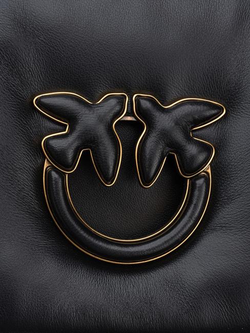 LOVE CLICK PUFF CLASSIC Geanta de umar din piele culoare bloc de limuzină neagră - Genți femei