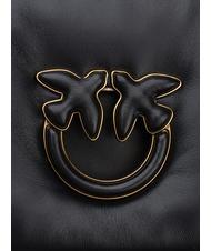 PINKO LOVE CLICK PUFF CLASSIC Geanta de umar din piele culoare bloc de limuzină neagră - Genți femei - 5