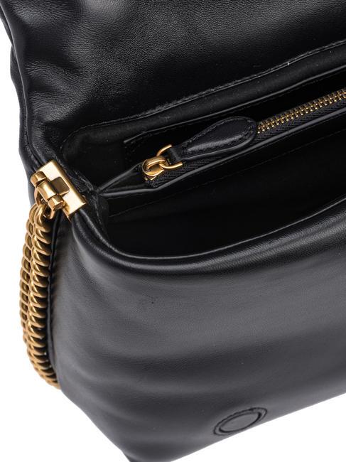 LOVE CLICK PUFF CLASSIC Geanta de umar din piele culoare bloc de limuzină neagră - Genți femei