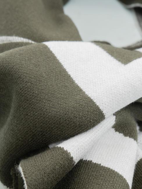 ZAMIG Eșarfă cu logo-ul maxi verde mil. - Eșarfe