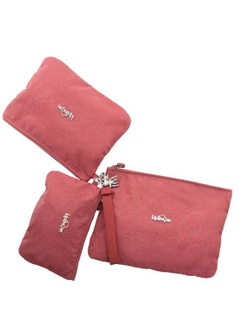 IAKA L WRISTLET Geantă clutch Trio cu manșetă sclipici carmin - Genți femei