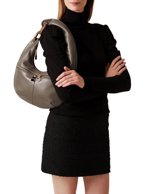 INFINITE Geanta de umar, din piele argilă gri/op - Genți femei