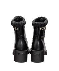 ROCCOBAROCCO LOGO Botine inalte cu fermoar negru - Pantofi femei - 4