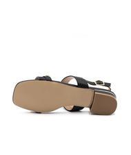 ROCCOBAROCCO RB METALLIC Sandale plate cu spate negru - Pantofi femei - 5