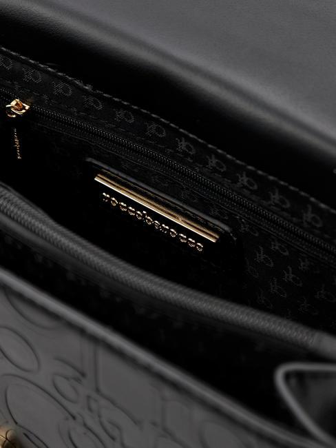 RUBINO Geanta de umar cu clapa negru - Genți femei