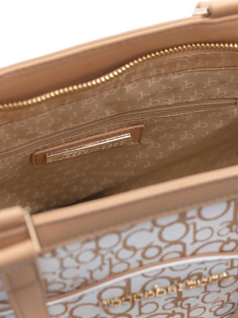 GIADA Geanta de mana cu curea de umar alb/piele de vaca - Genți femei